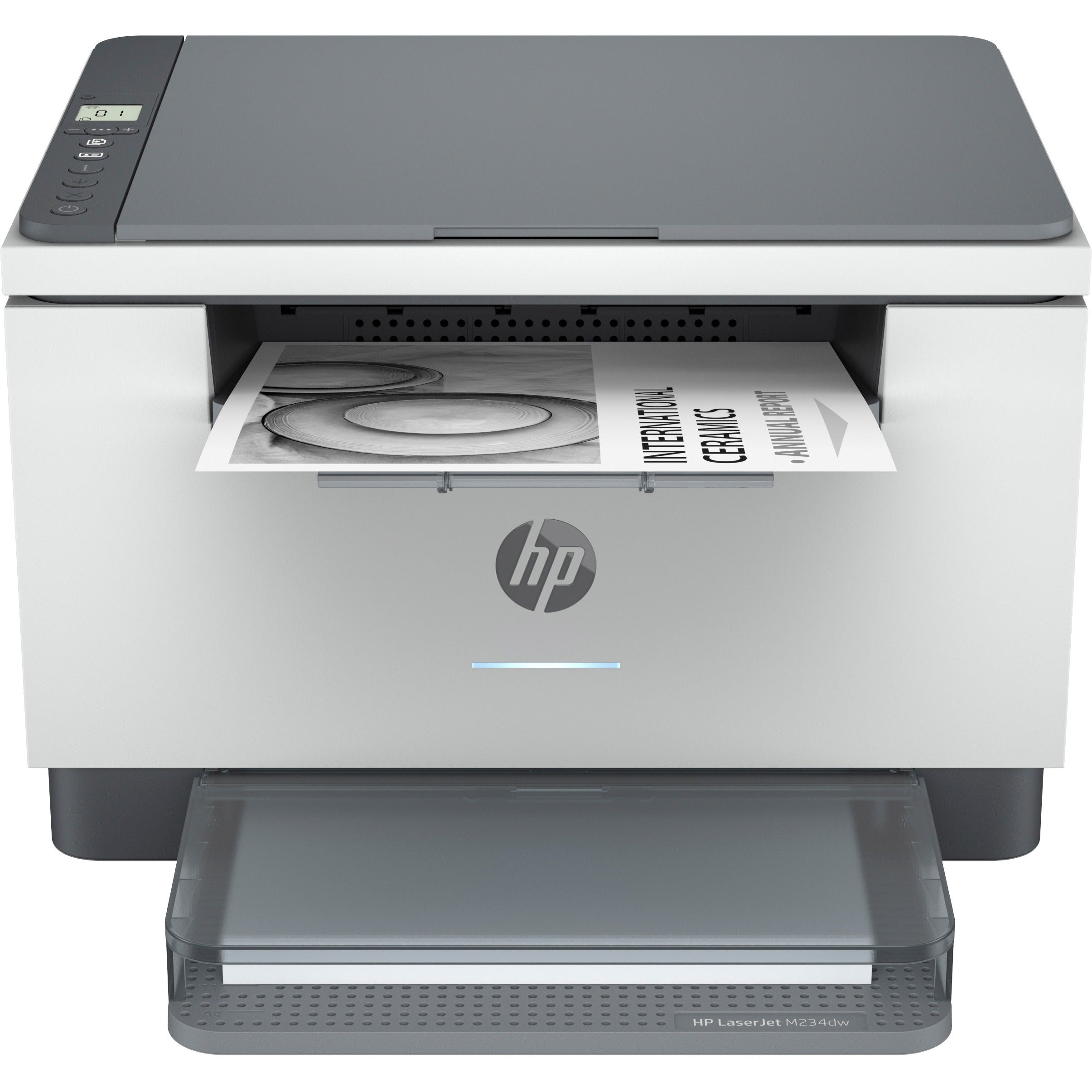 HP LaserJet M234dw Laser Multifunction Printer-Monochrome-Copier/Scanner-30 ppm Mono Print-600x600 dpi Print-Automatic Duplex Print-20000 Pages-150 sheets Input-Color Flatbed Scanner-600 dpi Optical Scan-Wireless LAN-Apple AirPrint-HP Smart App