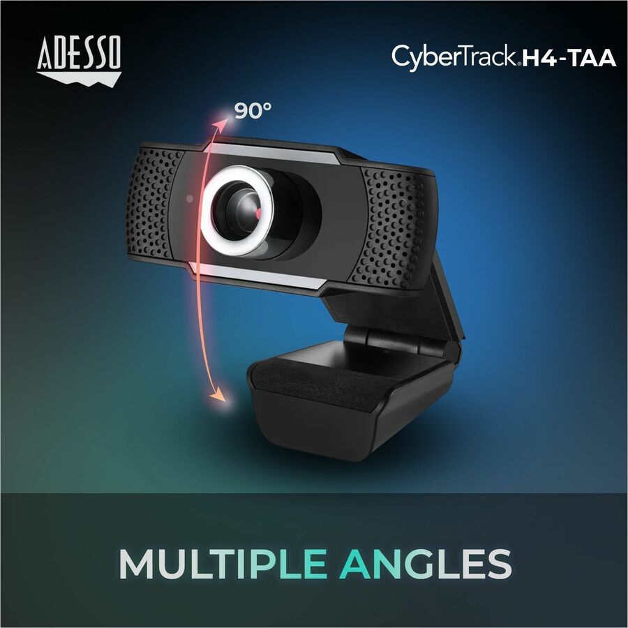 Adesso 1080P HD USB Webcam with Built-in Microphone TAA Compliant
