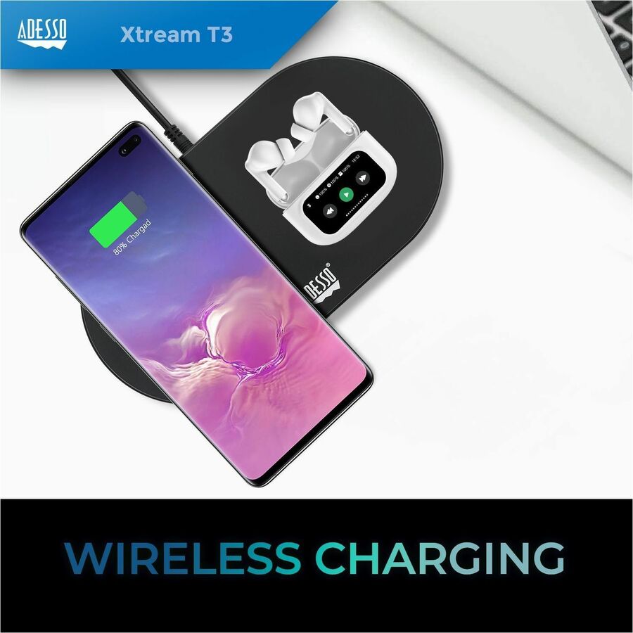 Adesso XTREAM T3 True Wireless Stereo Earbuds With Touch Controlled Charging Case