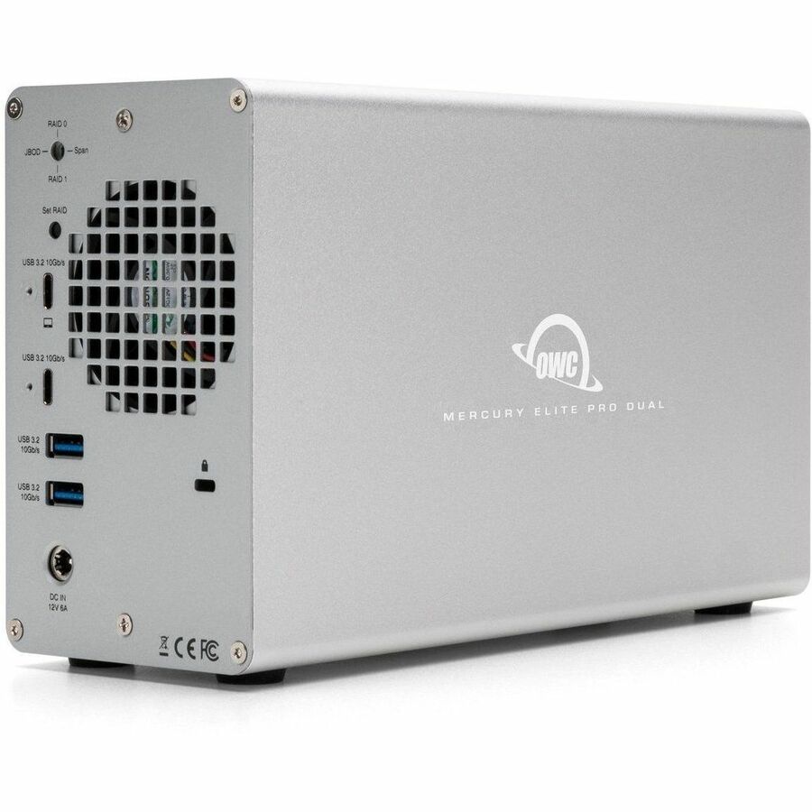 OWC Mercury Elite Pro Dual With 3-Port Hub USB (10Gb/s) External RAID Storage Enclosure