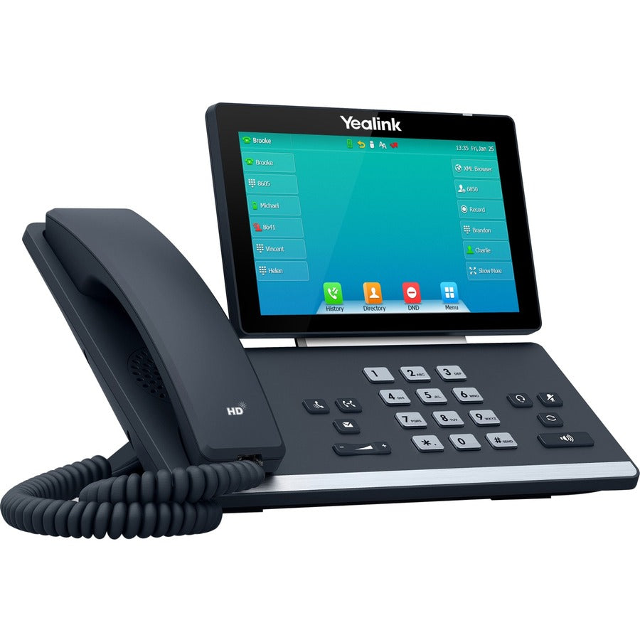 Teléfono IP Yealink SIP-T57W - Con cable - Con cable/inalámbrico - Bluetooth, Wi-Fi - Montaje en pared, escritorio - Gris clásico