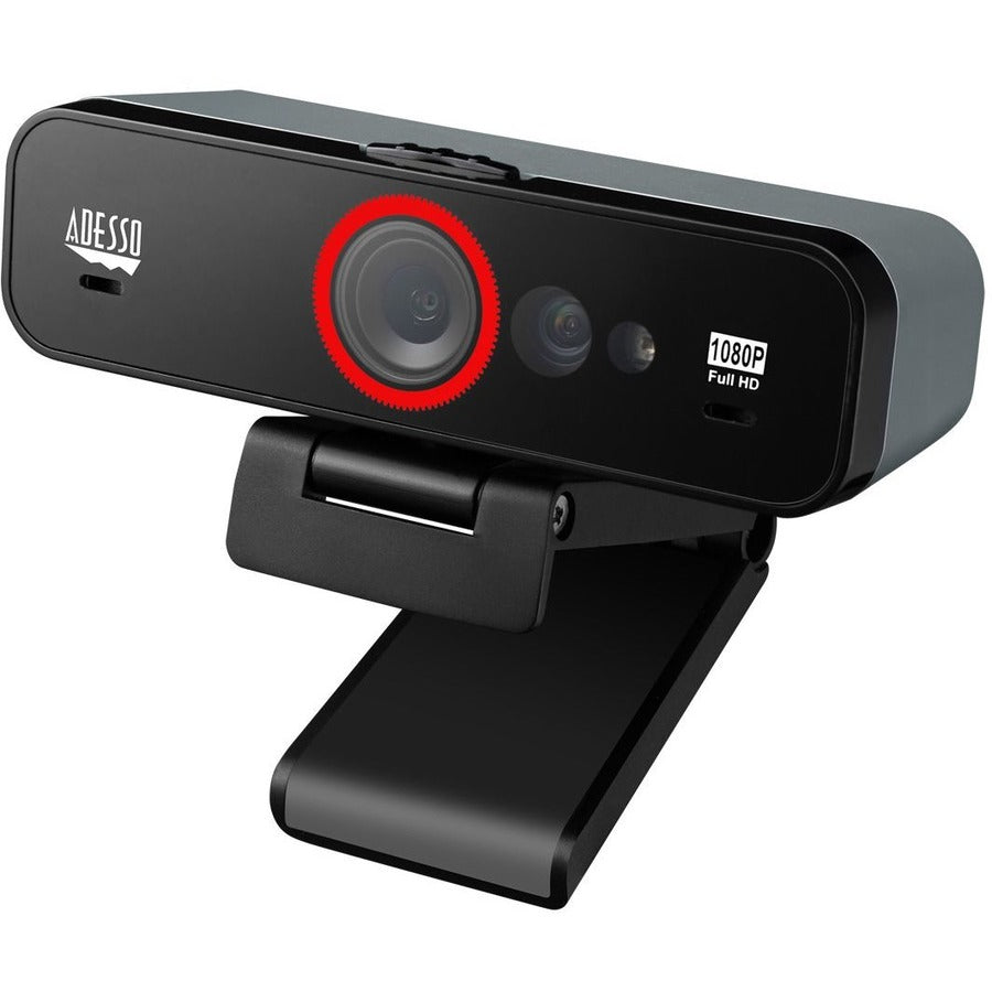 Adesso CyberTrack F1 Webcam - Window Hello Certified - 2.1 Megapixel - 30 fps - USB 2.0 - 1 Each