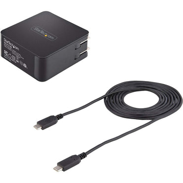StarTech.com USB C Wall Charger, 60W PD with 6ft/2m Cable, Portable USB Type C Laptop Charger, Universal Adapter, USB IF/ETL Certified