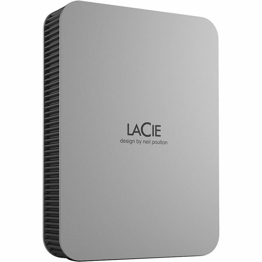 LaCie STLP2000400 2 TB Portable Hard Drive - External - Moon Silver