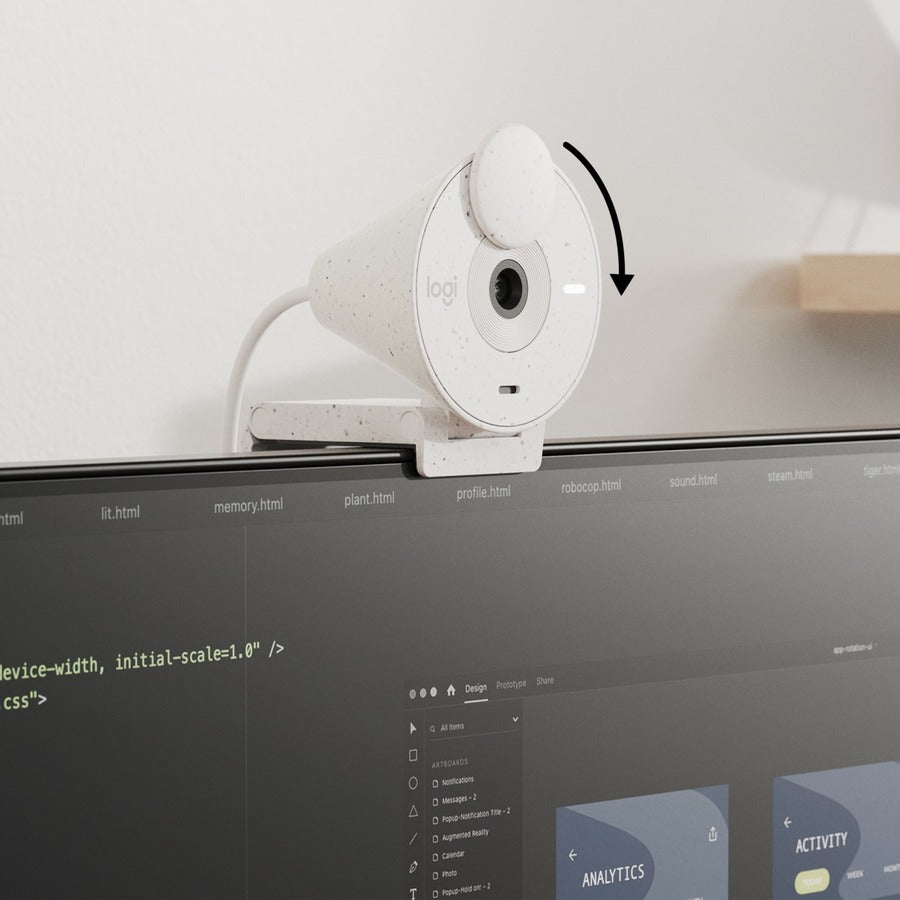 Logitech BRIO Webcam - 2 Megapixel - 30 fps - Off White - USB Type C - Retail