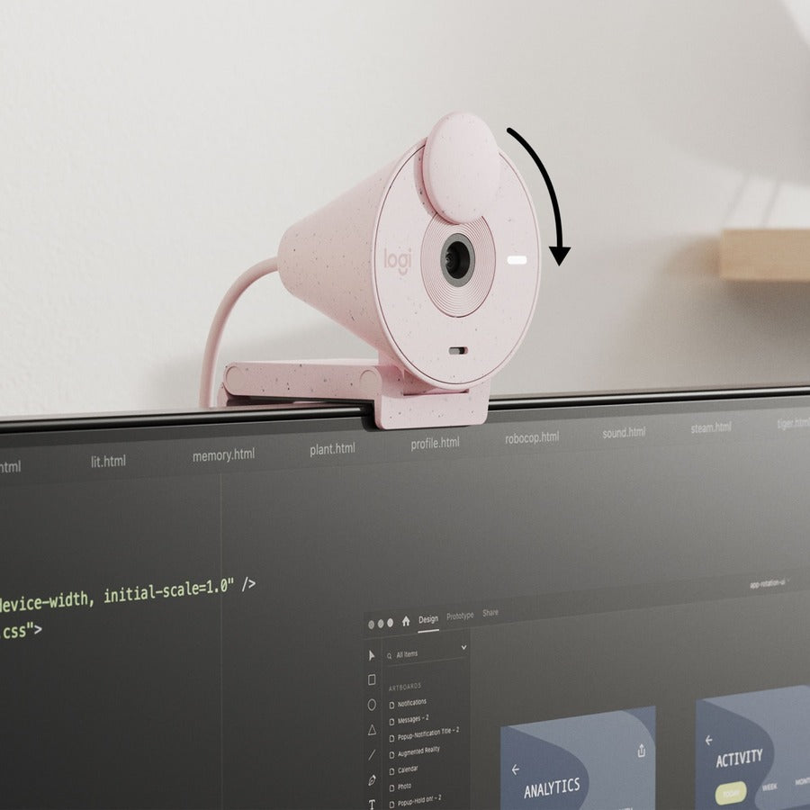 Logitech BRIO 300 Webcam - 2 Megapixel - 30 fps - Rose - USB Type C - Retail