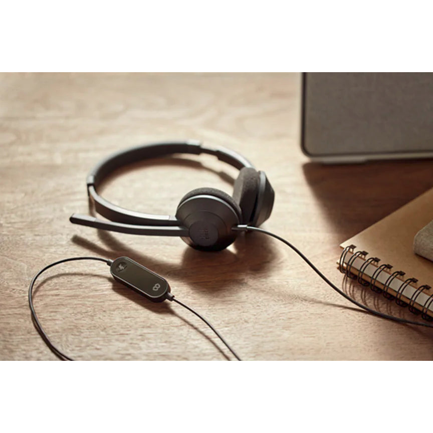 Cisco Headset 322 Wired Dual On-Ear Carbon Black RJ9
