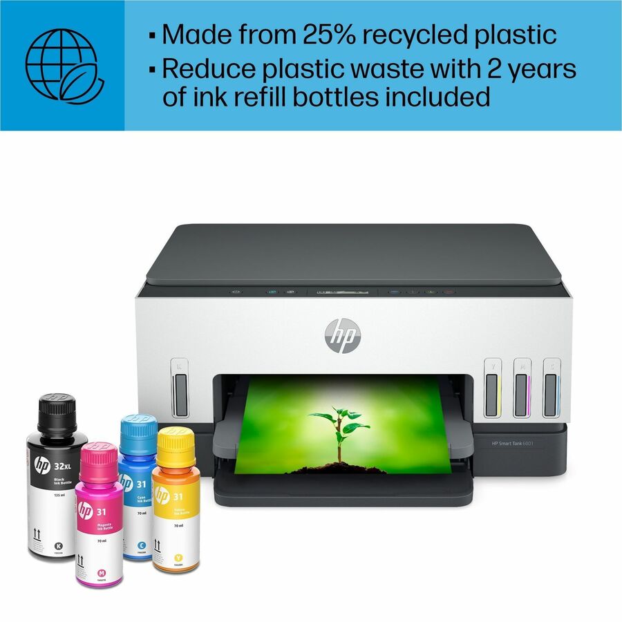 HP 6001 Wireless Smart Tank Inkjet Multifunction Printer - Color