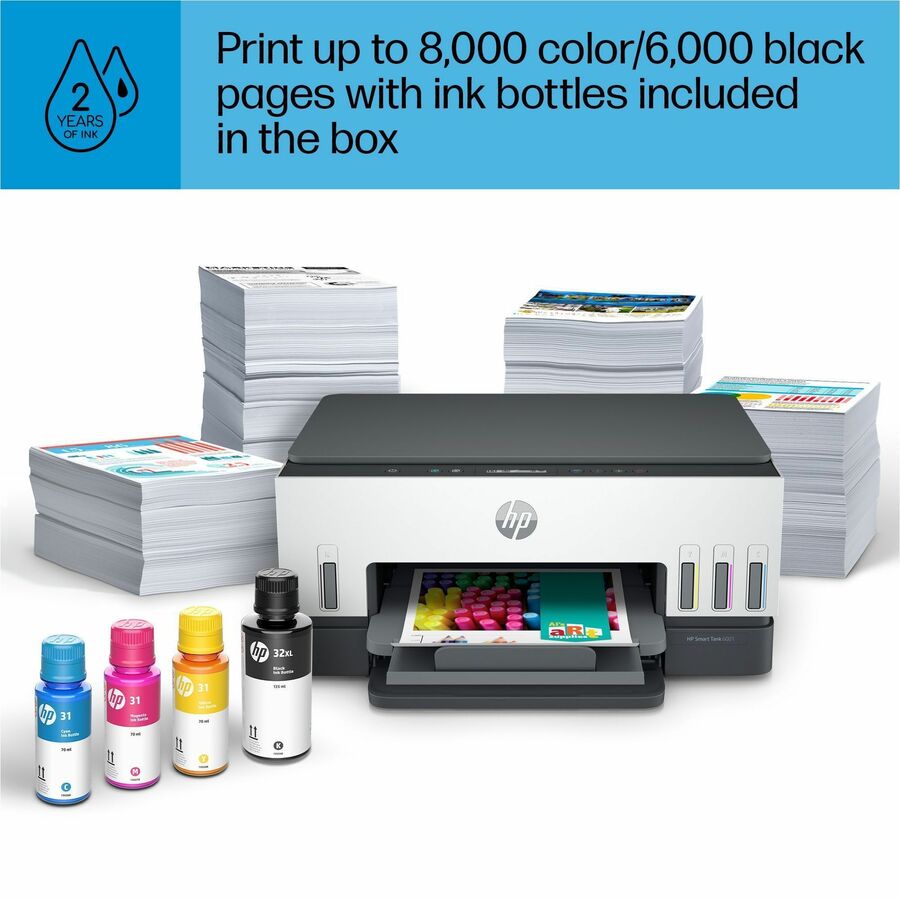 HP 6001 Wireless Smart Tank Inkjet Multifunction Printer - Color