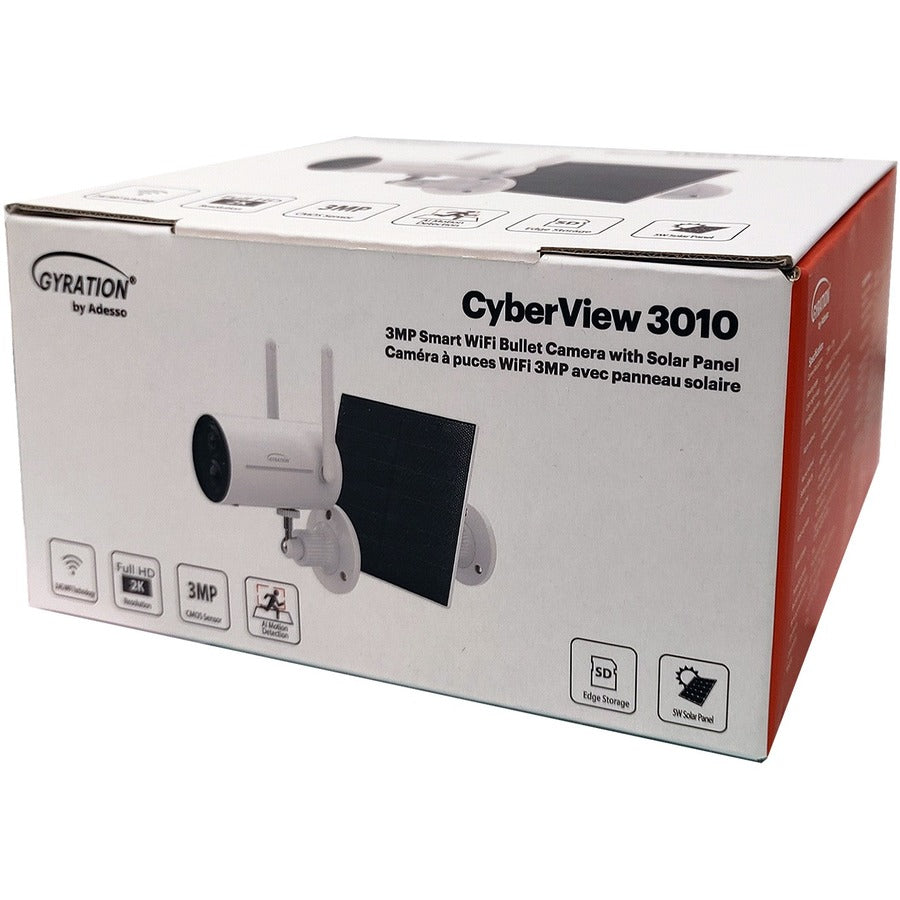 Gyration Cyberview Cyberview 3010 3 Megapixel Indoor/Outdoor Network Camera - Color - Bullet - White