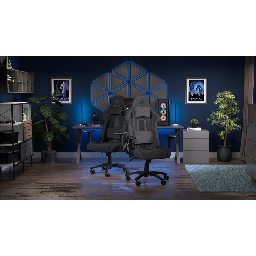 Corsair TC100 RELAXED Gaming Chair - Fabric Black/Grey