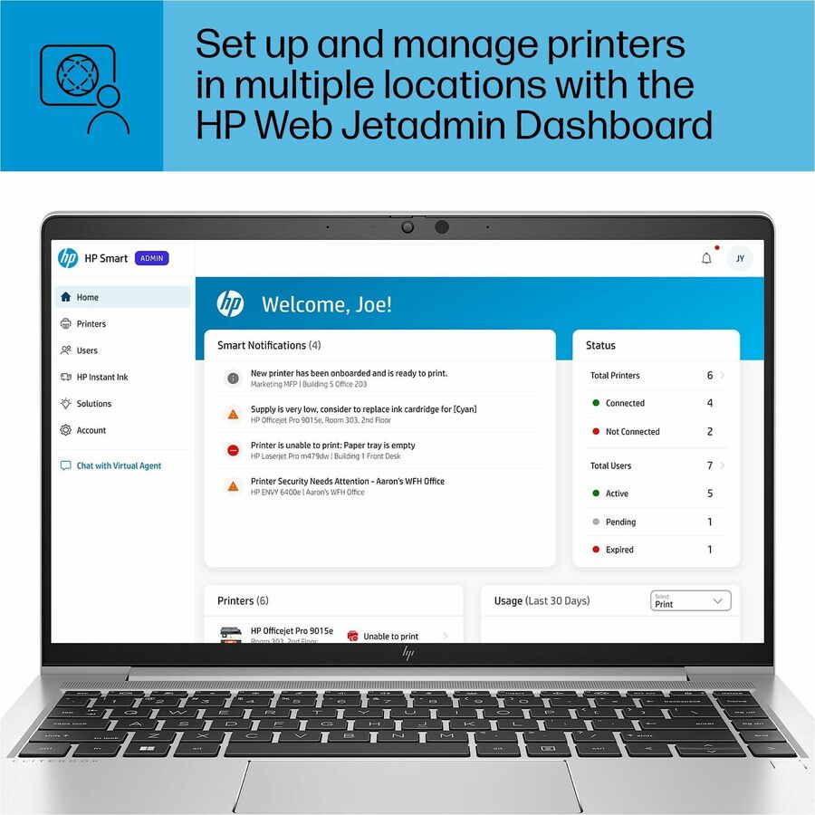 HP Officejet Pro 9110b Desktop Wireless Inkjet Printer - Color