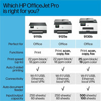 HP Officejet Pro 9110b Desktop Wireless Inkjet Printer - Color