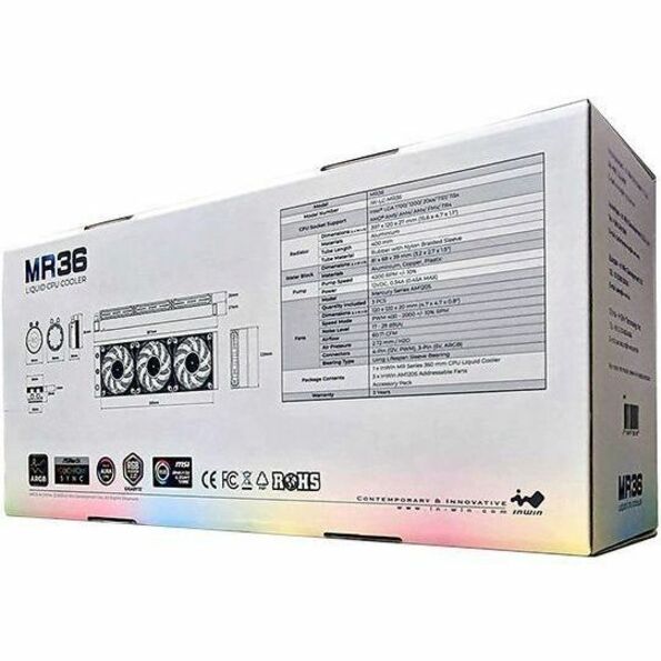 In Win IW-LC-MR36 Cooling Fan/Radiator/Water Block/Pump - 3 Pack