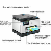 HP Officejet Pro 9130b Wired & Wireless Inkjet Multifunction Printer - Color - Cement