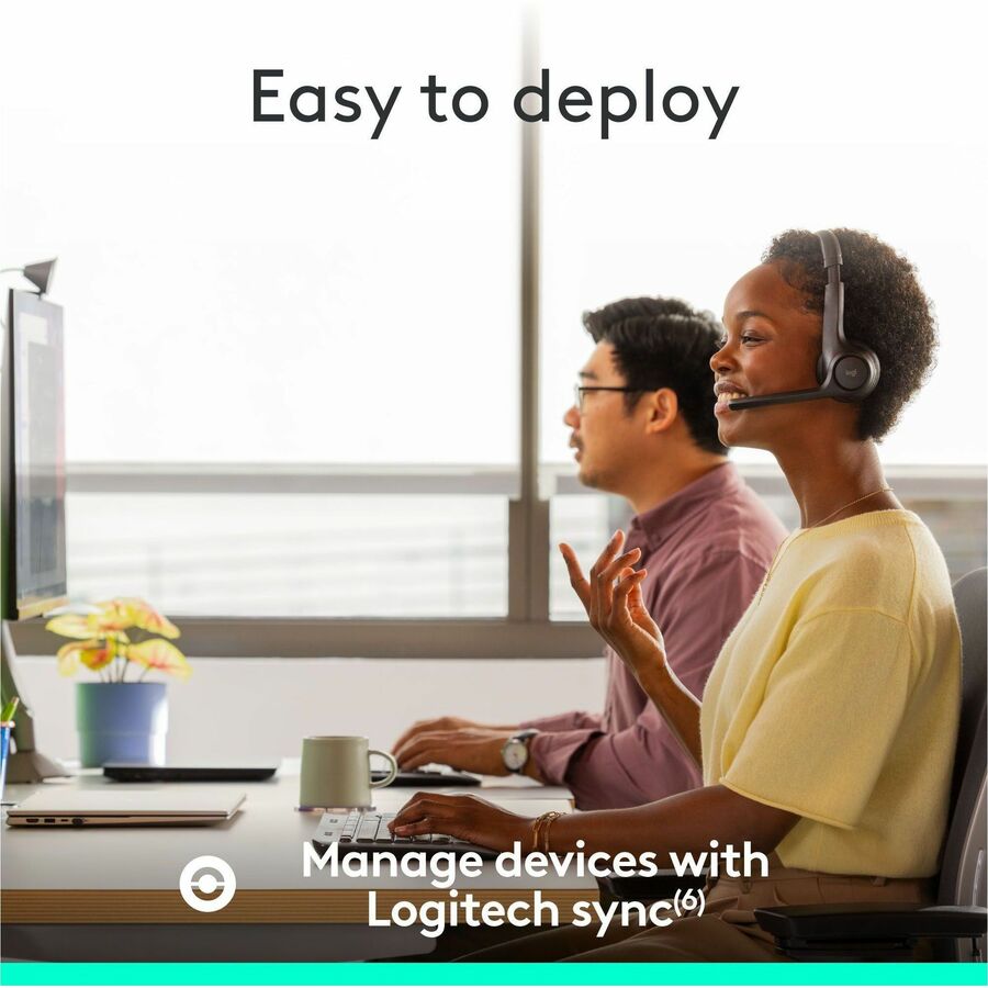 Logitech Zone 305 for Business, Wireless Bluetooth Headset With Microphone, Native Bluetooth, for Microsoft Teams, Black