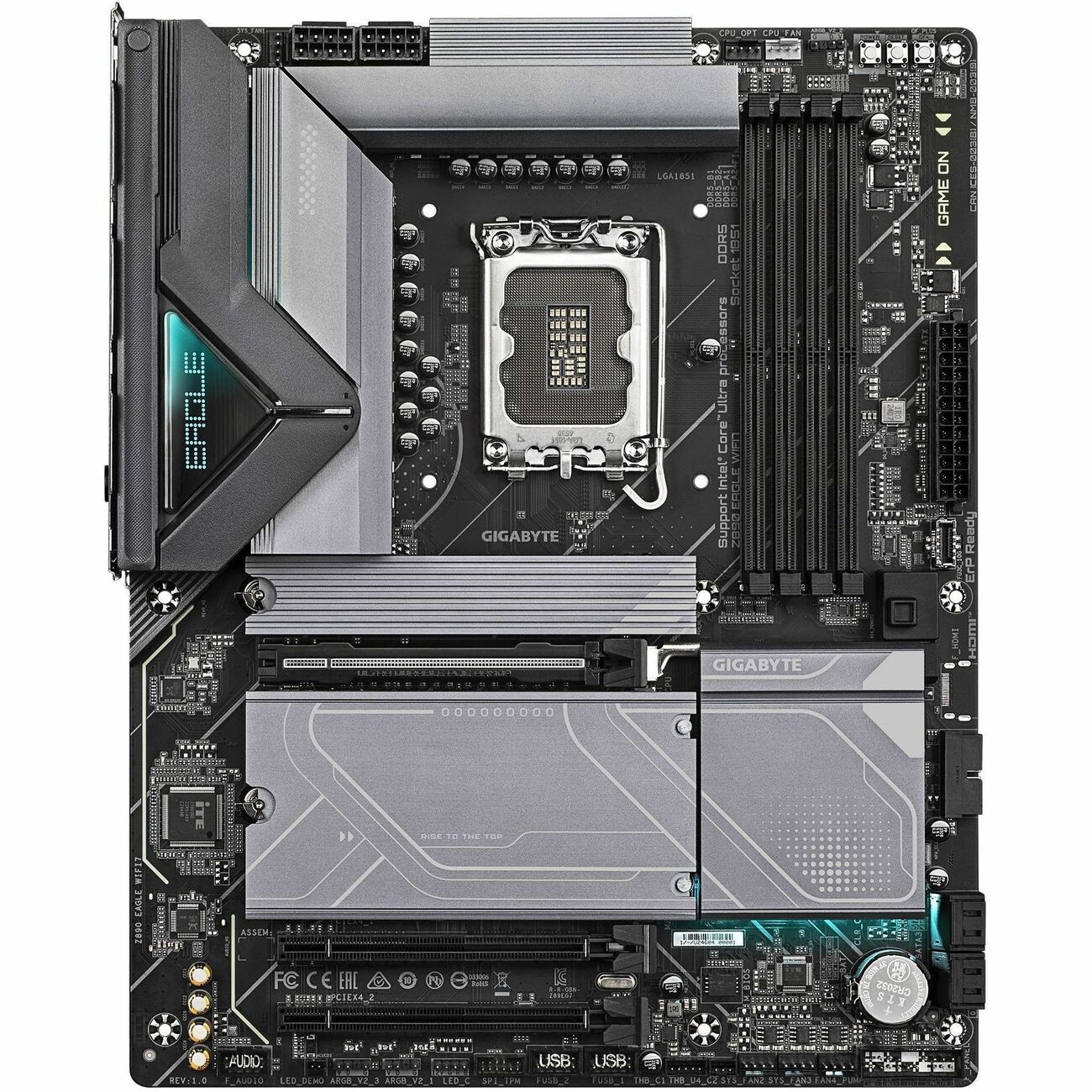 GIGABYTE Ultra Durable Z890 EAGLE WIFI7 Gaming Desktop Motherboard - Intel Z890 Chipset - Socket LGA-1851 - ATX