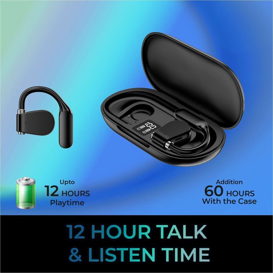 Adesso Xtream T4 Open-Ear Bluetooth Earbuds with Charging Case