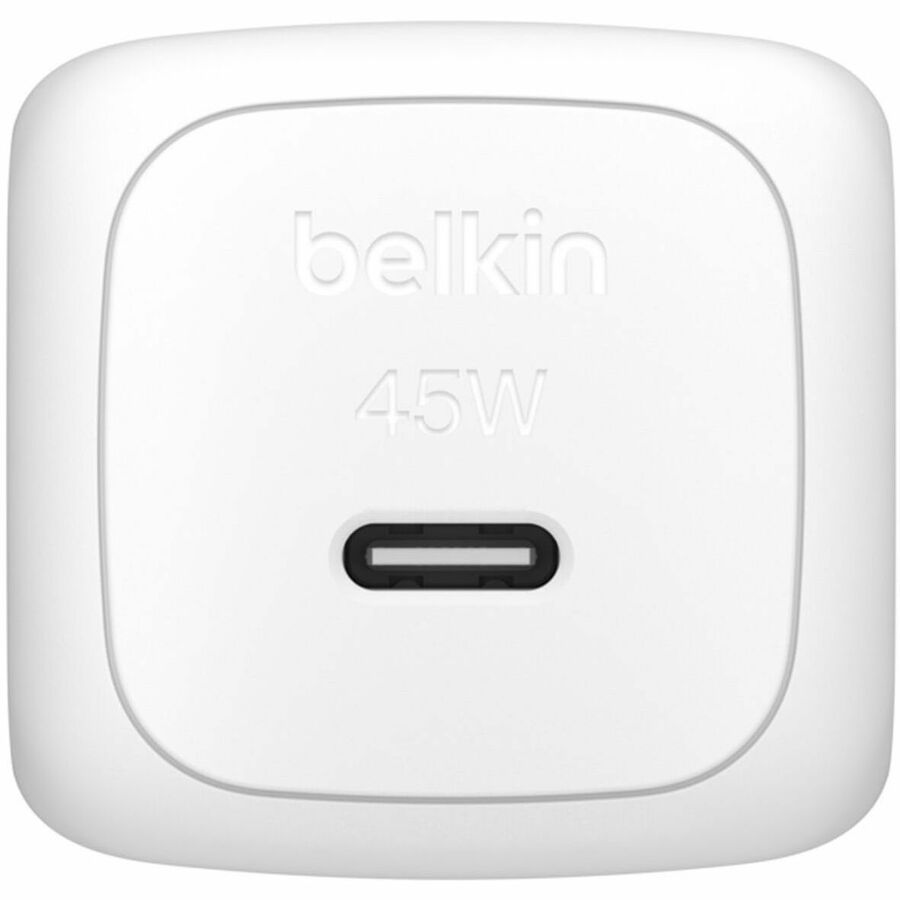 Belkin 45W Portable USB-C Wall Charger - 1xUSB-C (45W) - Fast Charge - Power Adapter - White
