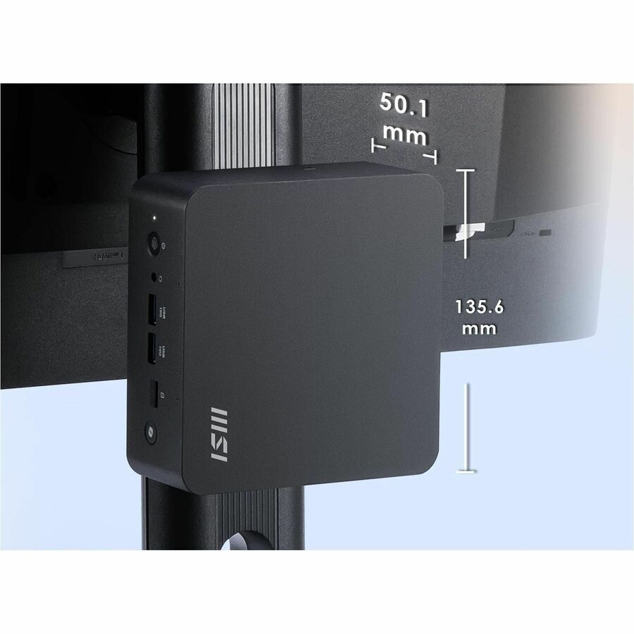 MSI Cubi NUC AI+ 2MG Cubi NUC AI+ 2MG-022US Desktop Computer - Intel Core Ultra 9 288V - 32 GB - 1 TB SSD - Mini PC - Black