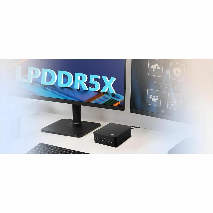 MSI Cubi NUC AI 2MG Cubi NUC AI+ 2MG-019US Desktop Computer - Intel Core Ultra 7 258V - 32 GB - 1 TB SSD - Mini PC - Black