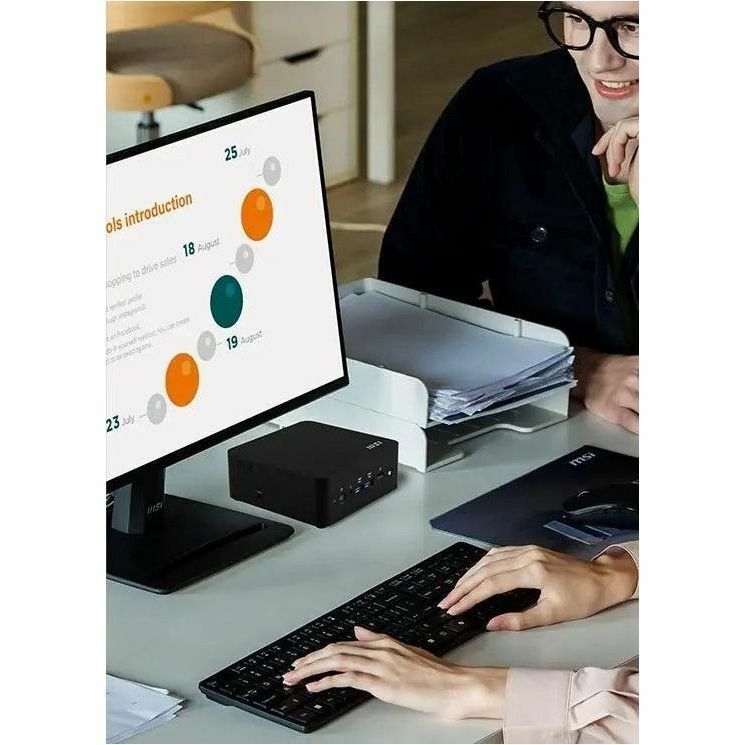 MSI Cubi NUC AI 2MG Cubi NUC AI+ 2MG-019US Desktop Computer - Intel Core Ultra 7 258V - 32 GB - 1 TB SSD - Mini PC - Black