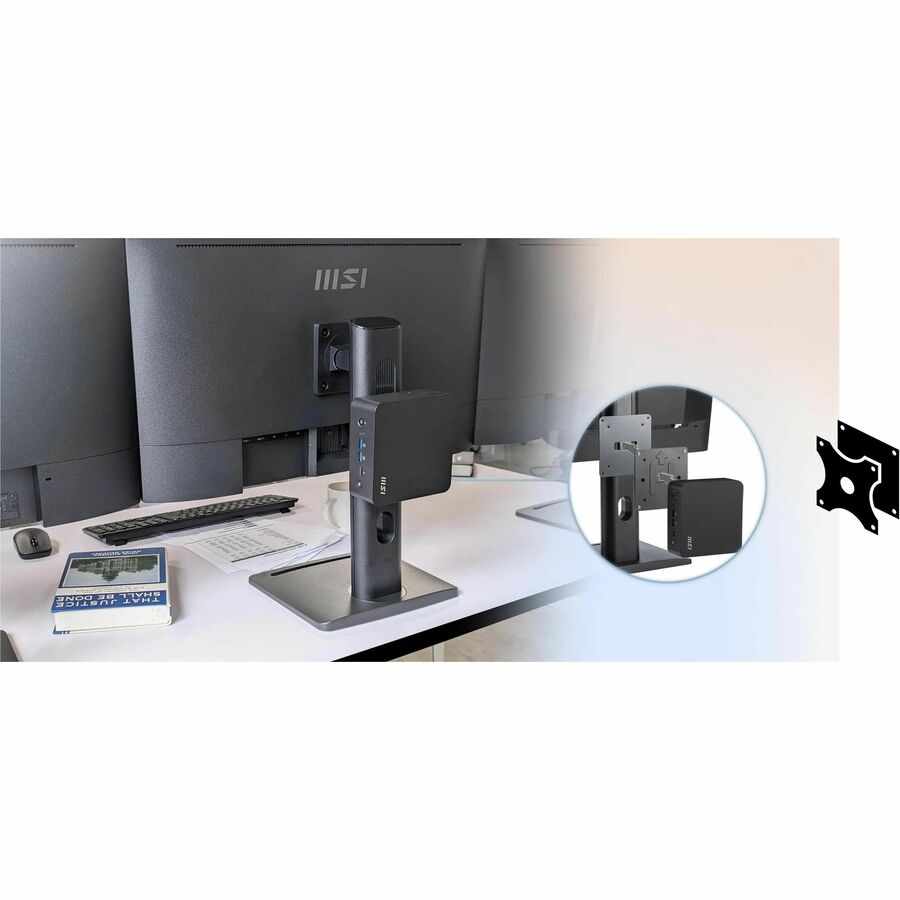 MSI Cubi NUC AI+ Cubi NUC AI+ 2MG-002BUS Barebone System - Mini PC - Socket BGA-2833 - Intel Core Ultra 9 288V 3.30 GHz Octa-core (8 Core)