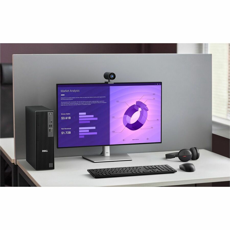 Dell Pro Slim Plus QBS1250 Desktop Computer - Intel Core Ultra 5 235 - 16 GB - 256 GB SSD - Slim PC - Standard Black