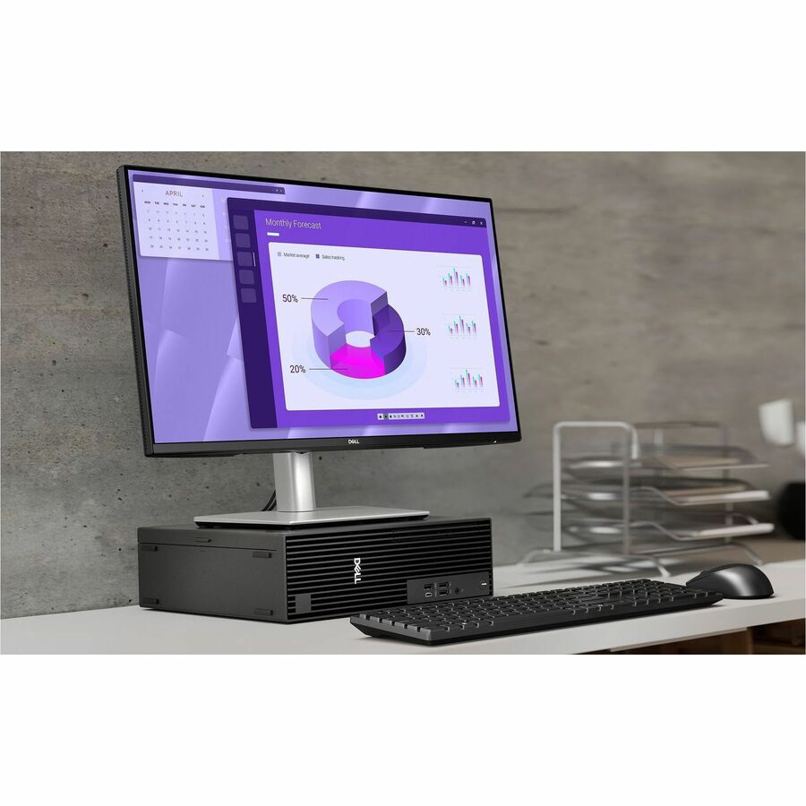 Dell Pro Slim Plus QBS1250 Desktop Computer - Intel Core Ultra 5 235 - 16 GB - 256 GB SSD - Slim PC - Standard Black