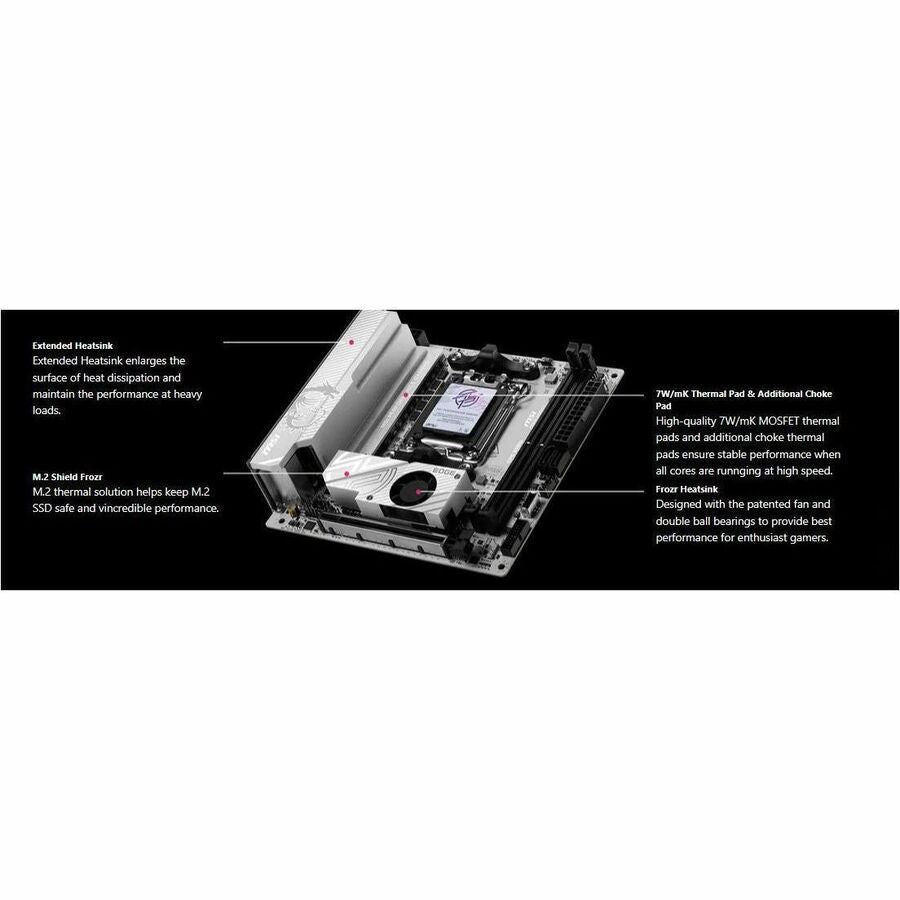 MSI MPG B850I EDGE TI WIFI Gaming Desktop Motherboard - AMD B850 Chipset - Socket AM5 - Mini ITX