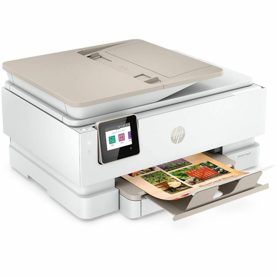 HP ENVY Photo 7975 Wired & Wireless Inkjet Multifunction Printer - Color - White/Light PortobelloNEW