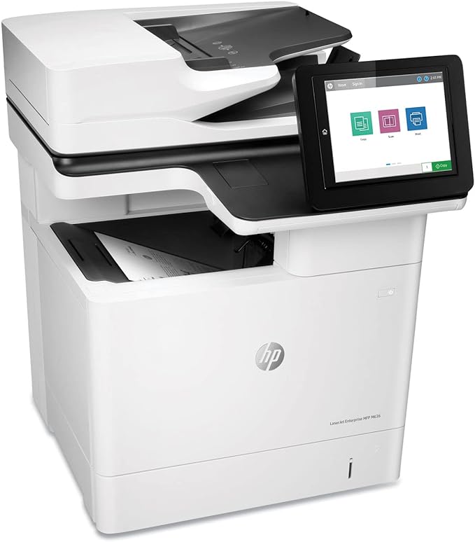HP LaserJet M636fh Laser Multifunction Printer-Monochrome-Copier/Fax/Scanner-75 ppm Mono Print-1200x1200 Print-Automatic Duplex Print-300000 Pages Monthly-650 sheets Input-Color Scanner-600