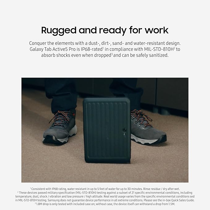 Samsung Galaxy Tab Active5 Pro 5G Enterprise Edition Rugged Tablet - 10.1