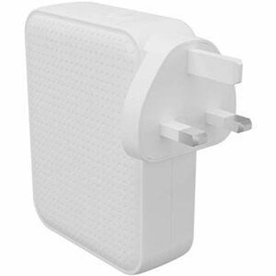 Targus HyperJuice 145W USB-C GaN Travel Charger with 4 Ports - White