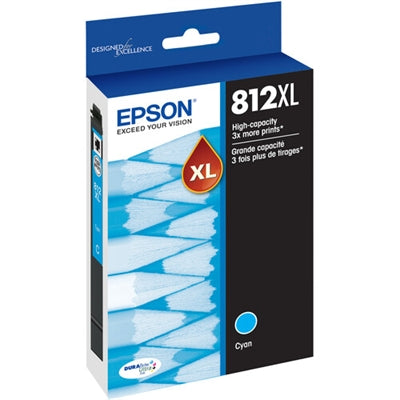 Epson DURABrite Ultra T812 Original High Yield Inkjet Ink Cartridge - Cyan - 1 Each