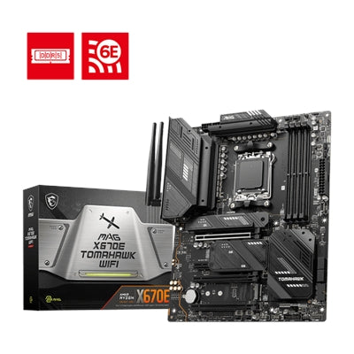 MSI MAG MAG X670E TOMAHAWK WIFI Gaming Desktop Motherboard - AMD X670 Chipset - Socket AM5 - ATX