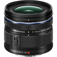 Om System M. ZUIKO DIGITAL - 9 mm to 18 mm - f/4 - f/22 - Super Wide Angle Varifocal Lens