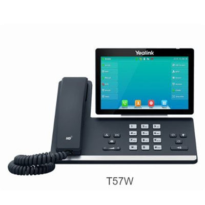 Teléfono IP Yealink SIP-T57W - Con cable - Con cable/inalámbrico - Bluetooth, Wi-Fi - Montaje en pared, escritorio - Gris clásico