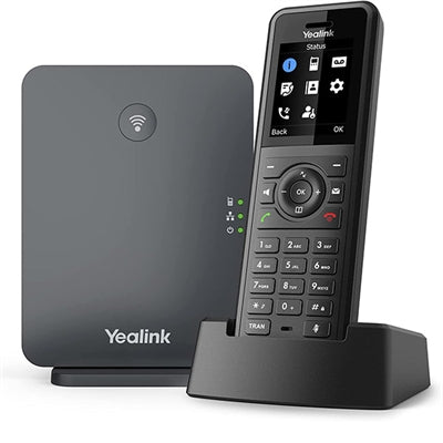 Teléfono IP Yealink W77P - Inalámbrico - Con cable - DECT, Bluetooth - Escritorio, Montaje en pared - Negro, Gris clásico