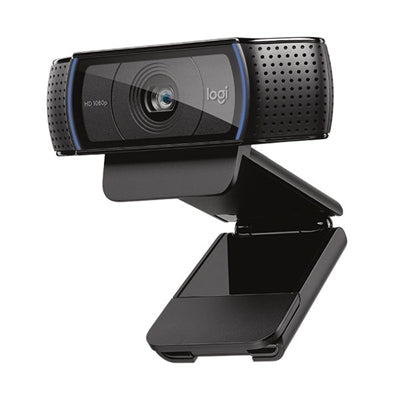 Logitech C920S Full HD Pro Webcam, 1080p/30fps Video Calling, Clear Stereo Audio, Light Correction, Privacy Shutter