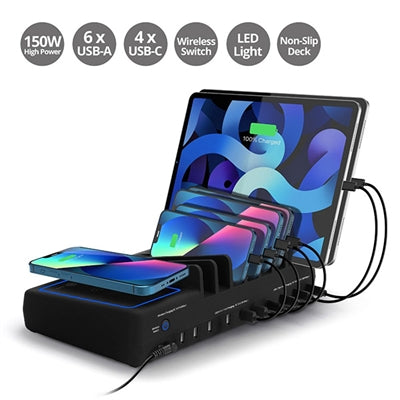 Carga de CA USB de 10 puertos