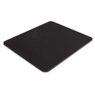 Alfombrilla de ratón negra de tela con reverso de goma