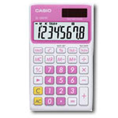 Calculadora de impuestos de tiempo con pantalla XLG, color rosa
