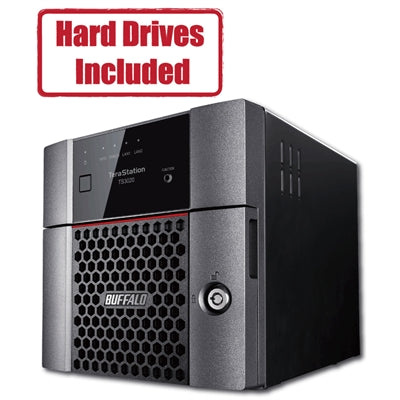 BUFFALO TeraStation 3220 2-Bay SMB 4TB (2x2TB) Desktop NAS Storage w/ Hard Drives Included
